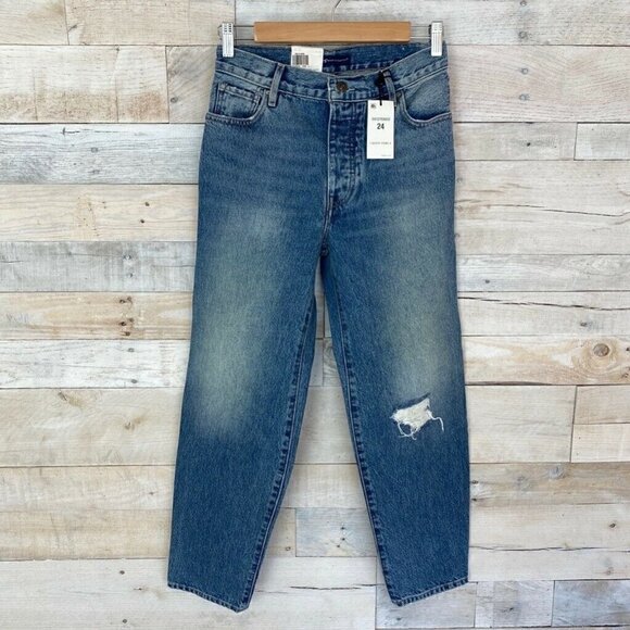 Levis Big E Jane Crop Jeans Relaxed High Waist 24 - Picture 1 of 8